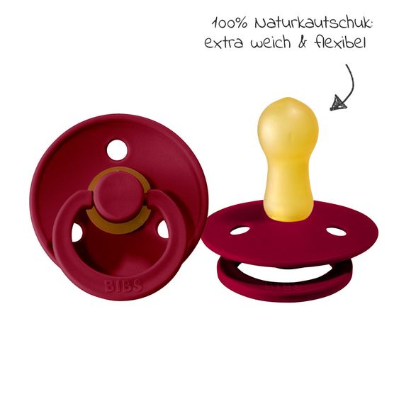 Bibs Schnuller - Colour 2er Pack - Ivory / Ruby - Gr. 6-18 M