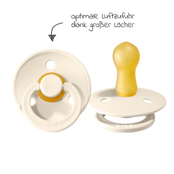 Bibs Schnuller - Colour 2er Pack - Ivory / Ruby - Gr. 6-18 M