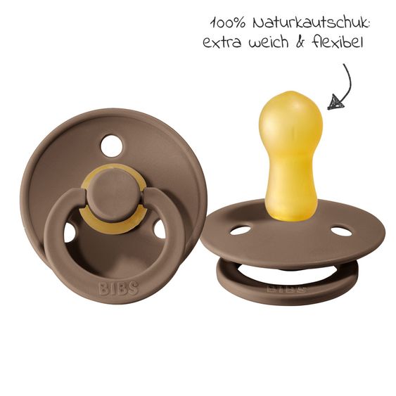 Bibs Schnuller - Colour 2er Pack - Mocha / Dark Oak - Gr. 6-18 M