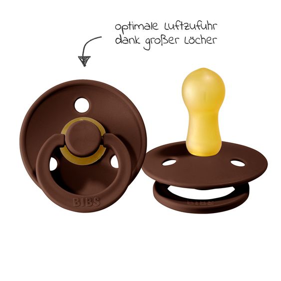 Bibs Schnuller - Colour 2er Pack - Mocha / Dark Oak - Gr. 6-18 M