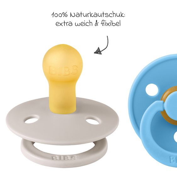 Bibs Schnuller Colour 2er Pack - Mushroom / Breeze - Gr. 0-6 M