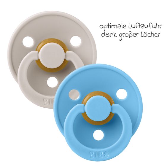 Bibs Schnuller Colour 2er Pack - Mushroom / Breeze - Gr. 0-6 M