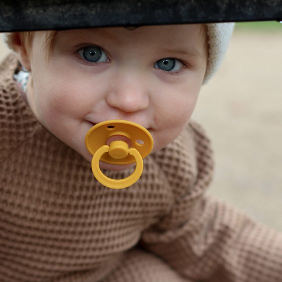 Bibs Schnuller - Colour 2er Pack - Mustard / Dark Denim - Gr. 6-18 M