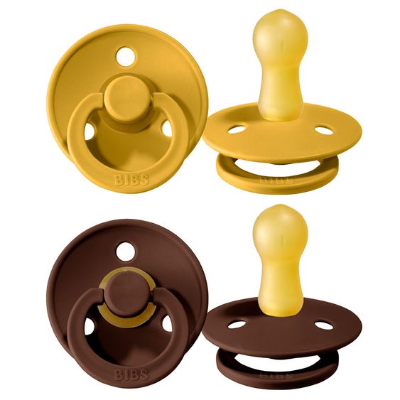 Bibs Schnuller - Colour 2er Pack - Mustard / Mocha - Gr. 6-18 M