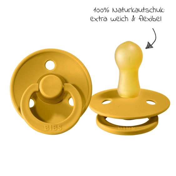 Bibs Schnuller - Colour 2er Pack - Mustard / Mocha - Gr. 6-18 M