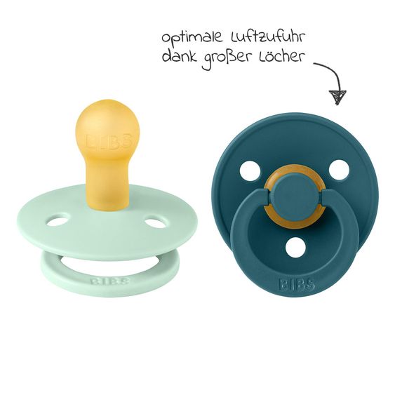 Bibs Schnuller - Colour 2er Pack - Nordic Mint / Forest Lake - Gr. 0-6 M