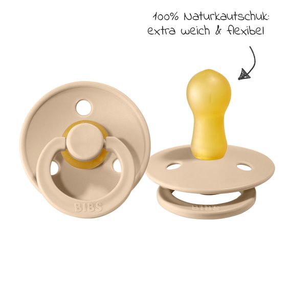 Bibs Schnuller - Colour 2er Pack - Peach / Vanilla - Gr. 6-18 M