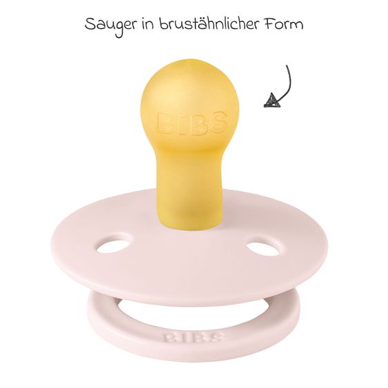 Bibs Pacifier Colour 2-Pack - Petal / Plum - Gr. 0-6 M