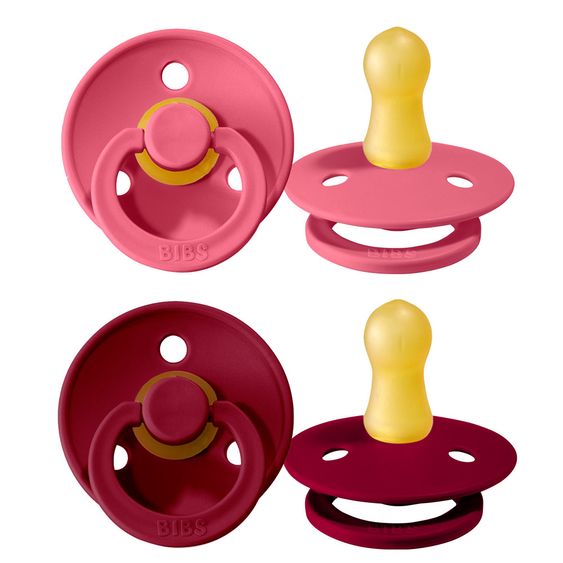 Bibs Schnuller - Colour 2er Pack - Ruby / Coral - Gr. 0-6 M