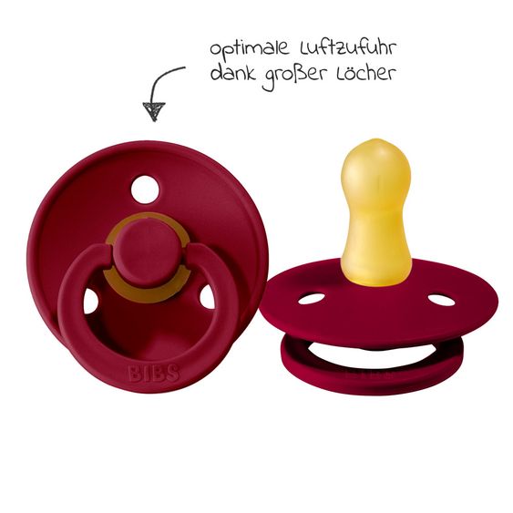Bibs Schnuller - Colour 2er Pack - Ruby / Coral - Gr. 0-6 M