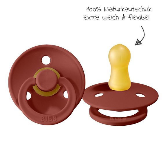 Bibs Schnuller - Colour 2er Pack - Rust / Smoke - Gr. 0-6 M