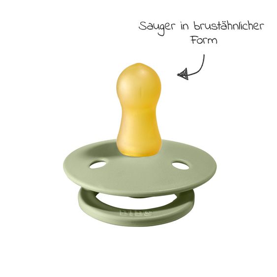 Bibs Pacifier - Color 2 Pack - Sage / Hunter Green - Gr. 0-6 M