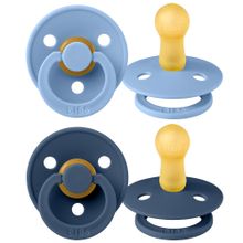 Pacifier - Colour 2 Pack - Sky Blue / Steel Blue - Sizes 6-18 M