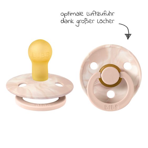 Bibs Schnuller - Colour 2er Pack - Tie Dye - Blush / Ivory - Gr. 0-6 M
