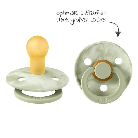 Bibs Schnuller - Colour 2er Pack - Tie Dye - Sage / Ivory - Gr. 0-6 M