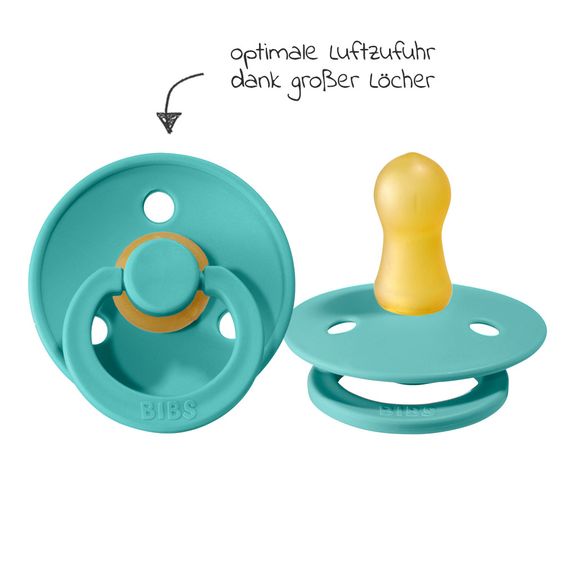 Bibs Schnuller - Colour 2er Pack - Turquoise / Mint - Gr. 0-6 M
