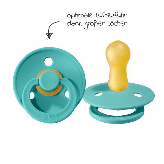 Bibs Schnuller - Colour 2er Pack - Turquoise / Mint - Gr. 6-18 M