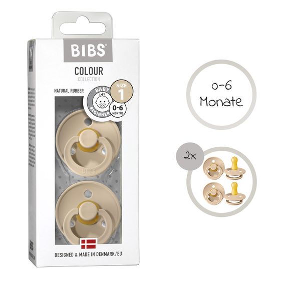 Bibs Schnuller - Colour 2er Pack - Vanilla - Gr. 0-6 M