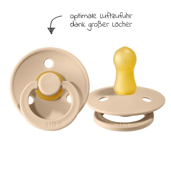 Bibs Schnuller - Colour 2er Pack - Vanilla / Mustard - Gr. 0-6 M