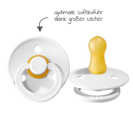 Bibs Schnuller - Colour 2er Pack - White / Dark Oak - Gr. 0-6 M