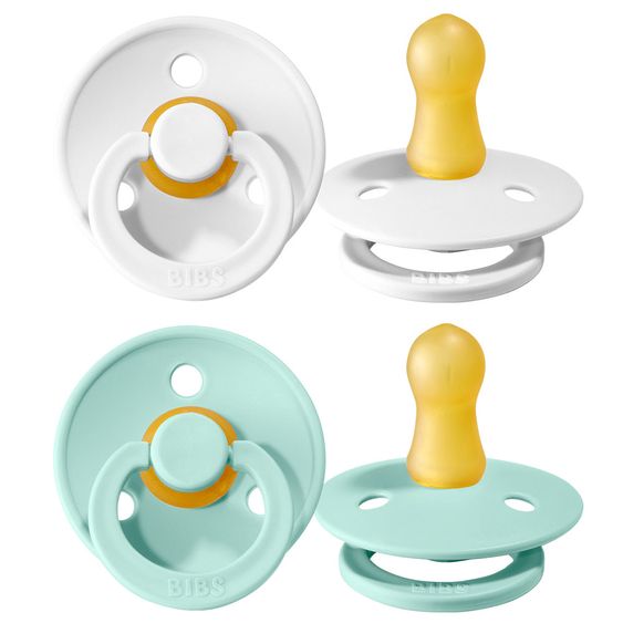 Bibs Schnuller - Colour 2er Pack - White / Mint - Gr. 0-6 M