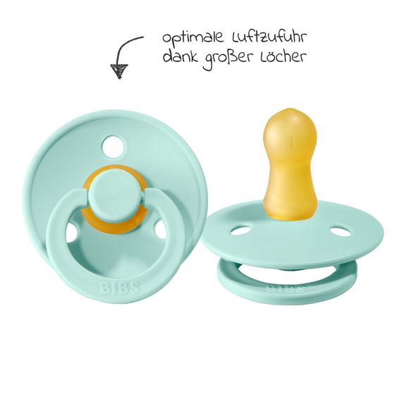 Bibs Schnuller - Colour 2er Pack - White / Mint - Gr. 0-6 M
