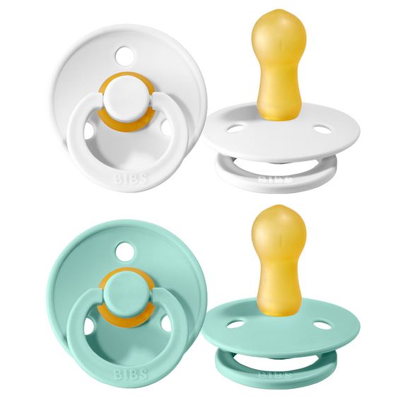 Bibs Schnuller - Colour 2er Pack - White / Mint - Gr. 6-18 M