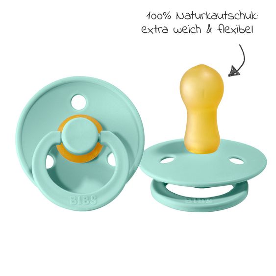 Bibs Schnuller - Colour 2er Pack - White / Mint - Gr. 6-18 M