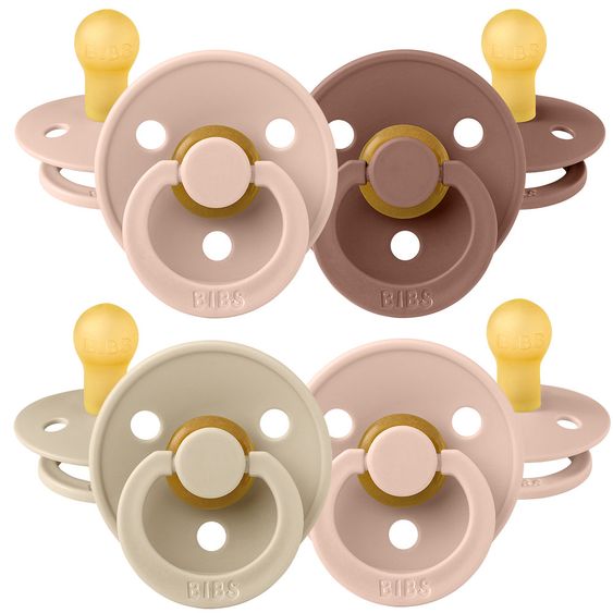 Bibs Ciuccio - Confezione da 4 colori - Blush / Woodchuck / Vanilla - Taglia 0-6 M