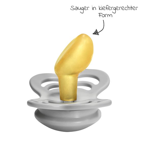 Bibs Schnuller - Couture 2er Pack - Naturkautschuk - Cloud / Steel - Gr. 0-6 M
