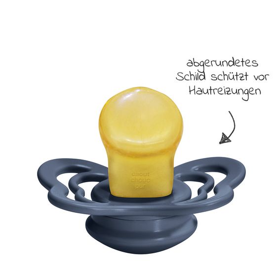 Bibs Schnuller - Couture 2er Pack - Naturkautschuk - Cloud / Steel - Gr. 0-6 M