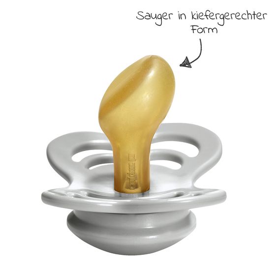 Bibs Schnuller - Couture 2er Pack - Naturkautschuk - Cloud / Steel - Gr. 6-36 M