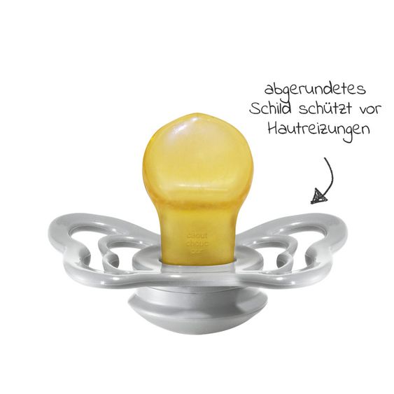 Bibs Schnuller - Couture 2er Pack - Naturkautschuk - Cloud / Steel - Gr. 6-36 M