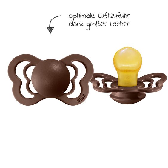 Bibs Schnuller - Couture 2er Pack - Naturkautschuk - Vanilla / Mocha - Gr. 6-36 M