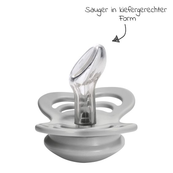 Bibs Schnuller - Couture 2er Pack - Silikon - Cloud / Steel - Gr. 0-6 M