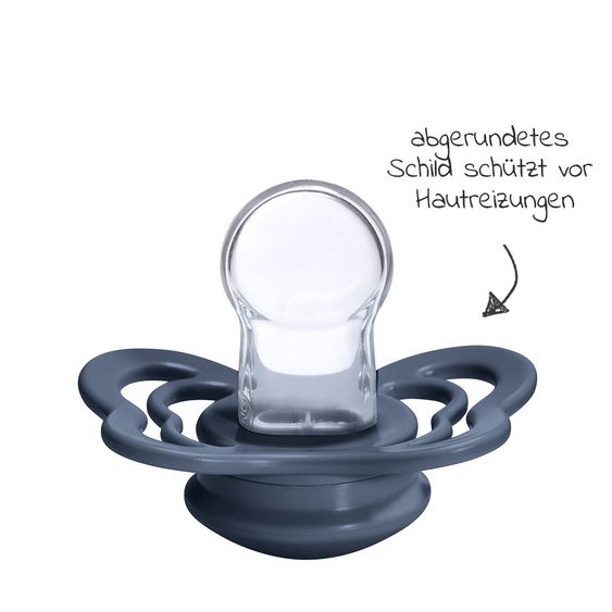 Bibs Schnuller - Couture 2er Pack - Silikon - Cloud / Steel - Gr. 0-6 M