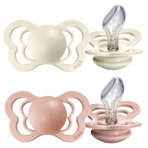 Bibs Schnuller - Couture 2er Pack - Silikon - Ivory / Blush - Gr. 6-36 M