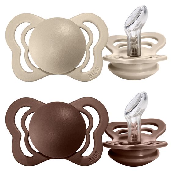Bibs Schnuller - Couture 2er Pack - Silikon - Vanilla / Mocha - Gr. 0-6 M