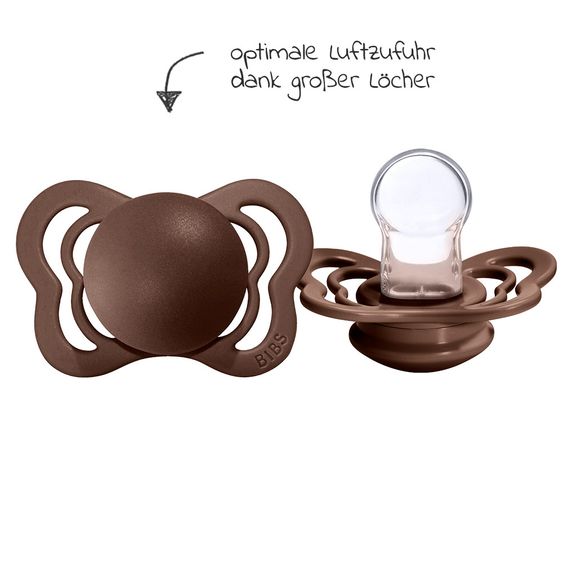 Bibs Schnuller - Couture 2er Pack - Silikon - Vanilla / Mocha - Gr. 0-6 M