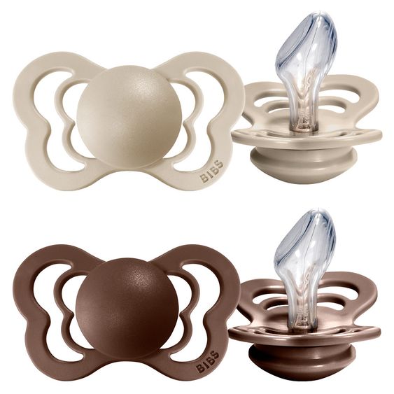 Bibs Schnuller - Couture 2er Pack - Silikon - Vanilla / Mocha - Gr. 6-36 M