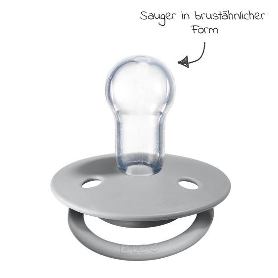 Bibs Schnuller - De Lux 2er Pack - Silikon - Cloud / Black - Gr. 0-36 M
