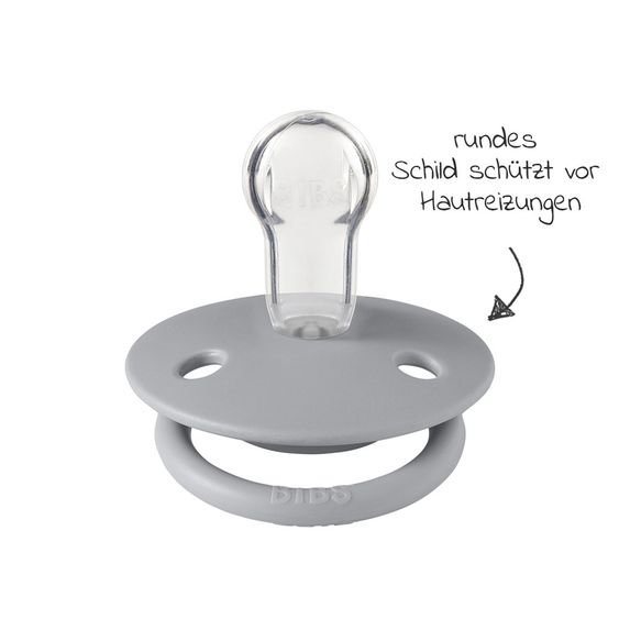 Bibs Schnuller - De Lux 2er Pack - Silikon - Cloud / Steel Blue - Gr. 0-36 M