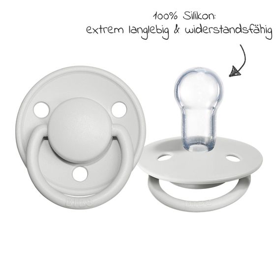Bibs Schnuller - De Lux 2er Pack - Silikon - Haze / Blossom - Gr. 0-36 M