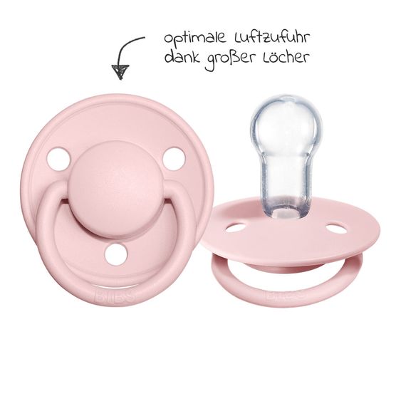 Bibs Schnuller - De Lux 2er Pack - Silikon - Haze / Blossom - Gr. 0-36 M