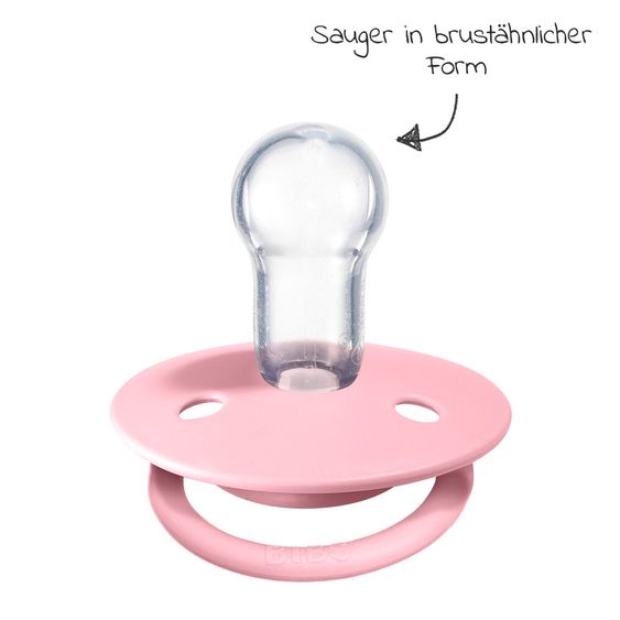 Bibs Schnuller - De Lux 2er Pack - Silikon - Ivory / Baby Pink - Gr. 0-36 M