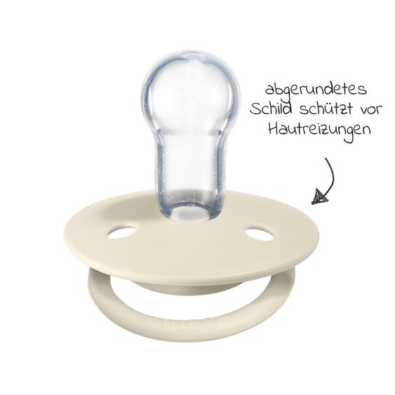 Bibs Schnuller - De Lux 2er Pack - Silikon - Ivory / Baby Pink - Gr. 0-36 M