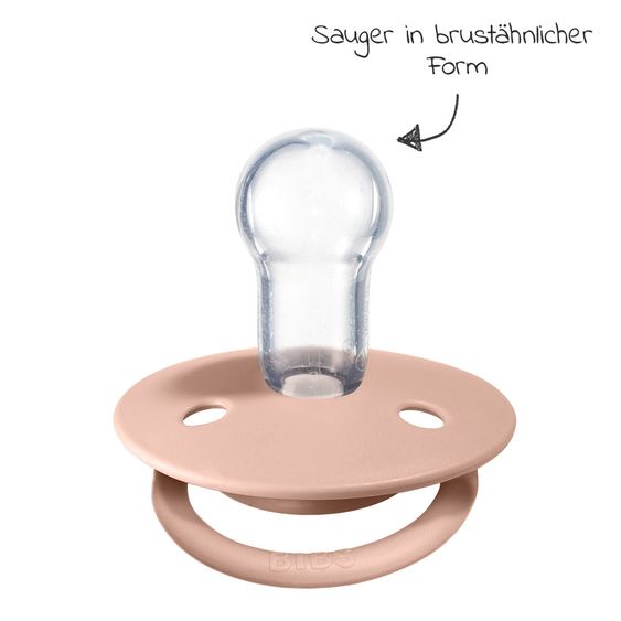 Bibs Schnuller - De Lux 2er Pack - Silikon - Ivory / Blush - Gr. 0-36 M