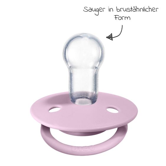 Bibs Schnuller - De Lux 2er Pack - Silikon - Lilac / Heather - Gr. 0-36 M