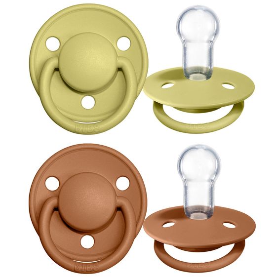 Bibs Schnuller - De Lux 2er Pack - Silikon - Meadow / Earth - Gr. 0-36 M