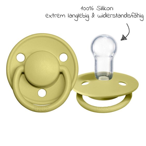Bibs Schnuller - De Lux 2er Pack - Silikon - Meadow / Earth - Gr. 0-36 M